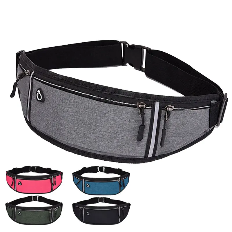 Sports Running Waist Bag Men Women Waterproof Fanny Pack Outdoor Cycling Crossbody Bag Mobile Phone Bag Oxford Cloth Chest Bag