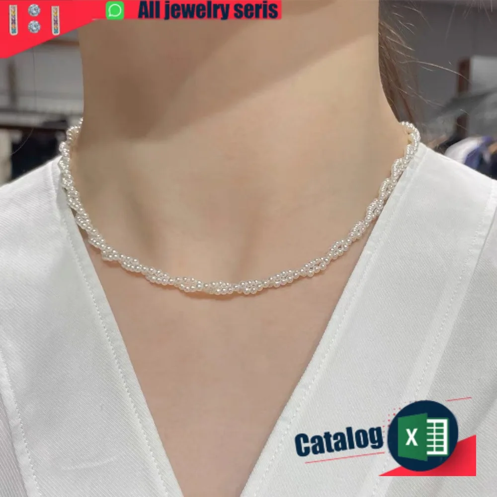 

Small Rice Pearl Double Wrap Necklace Women's New Fashion Necklace for Women