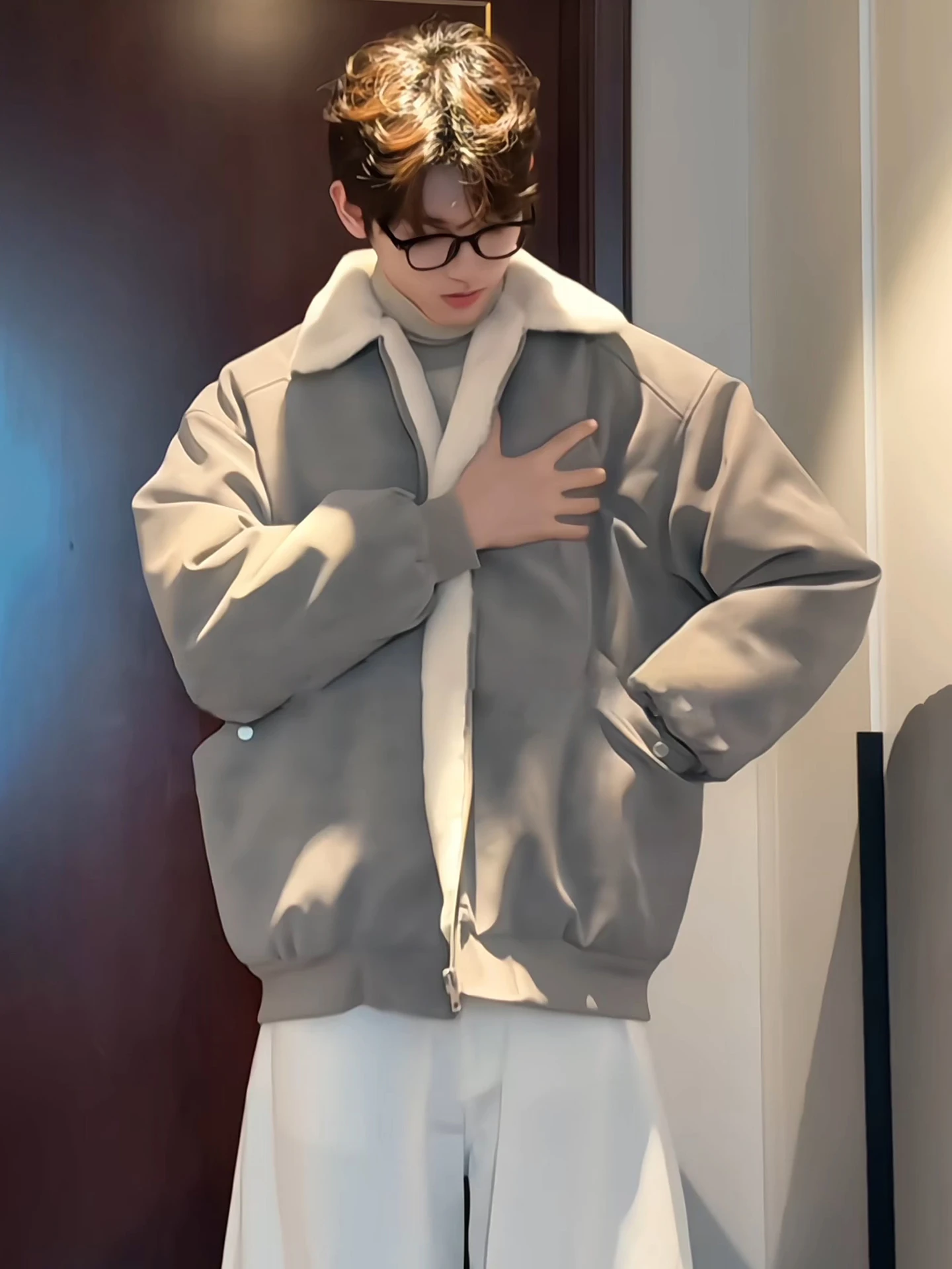 

Мужская зимняя куртка из матовой искусственной кожи в американском ретро-стиле с воротником-стойкой, утепленная, теплая, молодежная, модная