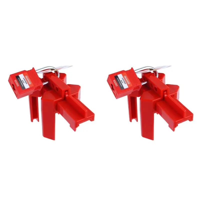 2PackX(Ball Valve Lockout with Padlock for 1/2in-2-1/2in Outside Diameter Pipe - Design Prevents Accidental Activation)