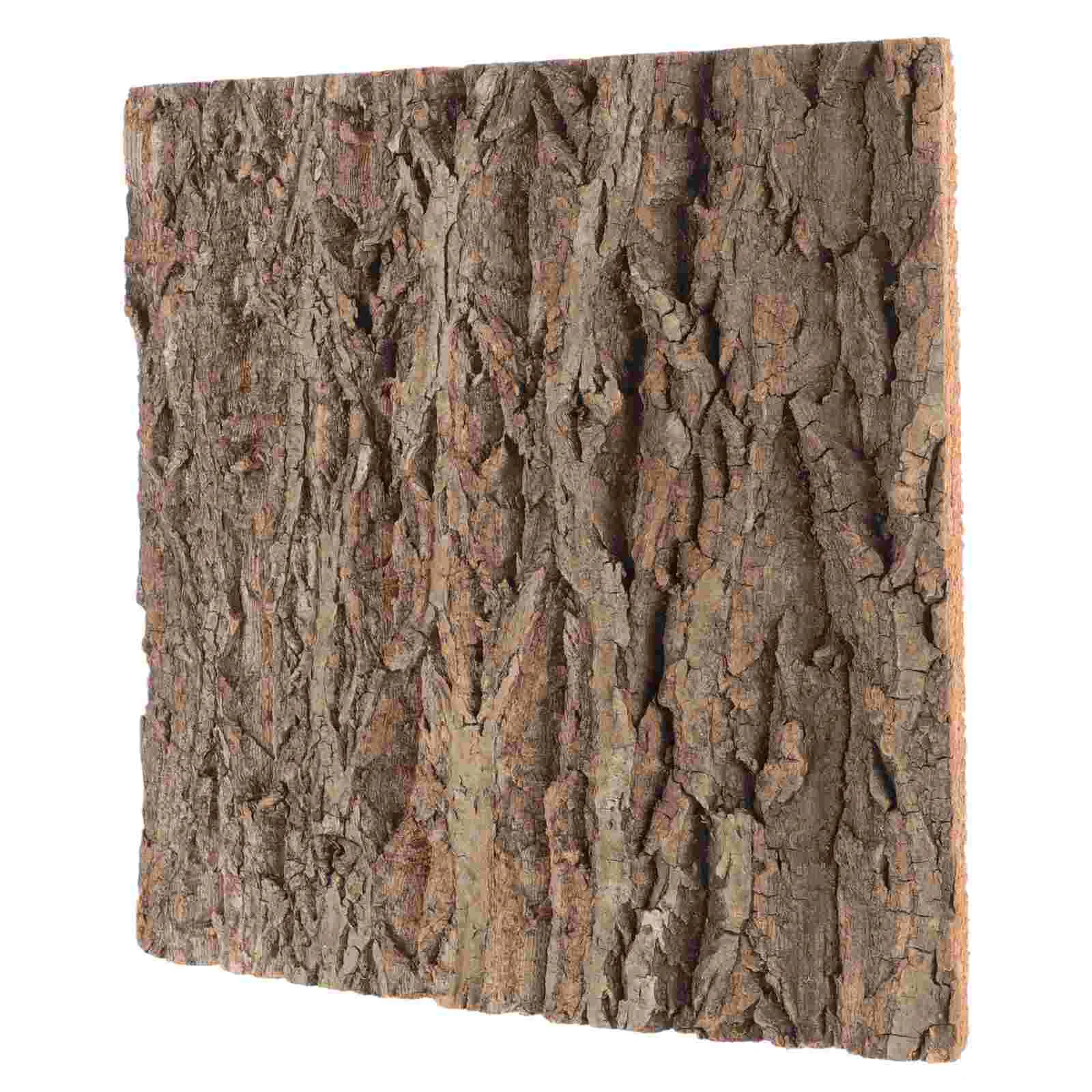 

Reptile Basking Platform Real Bark Background Board Plant Terrarium Climbing Decor Animal Cork Reptiles Crab Toy