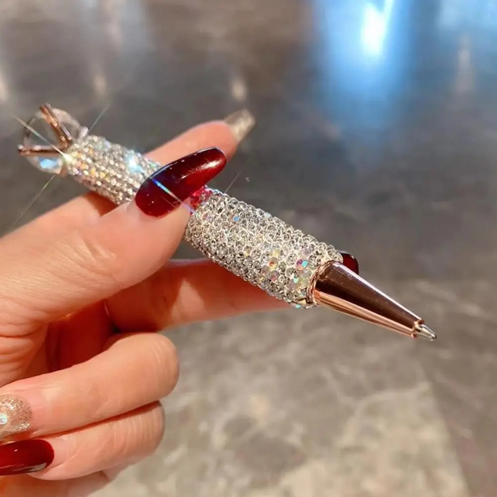 جديد مع أحجار الراين قلم حبر جاف لعبة جديدة متعة هدية الكتابة القلم الدعائم اللعب القرطاسية قلم محايد اللون لمكتب المدرسة #2