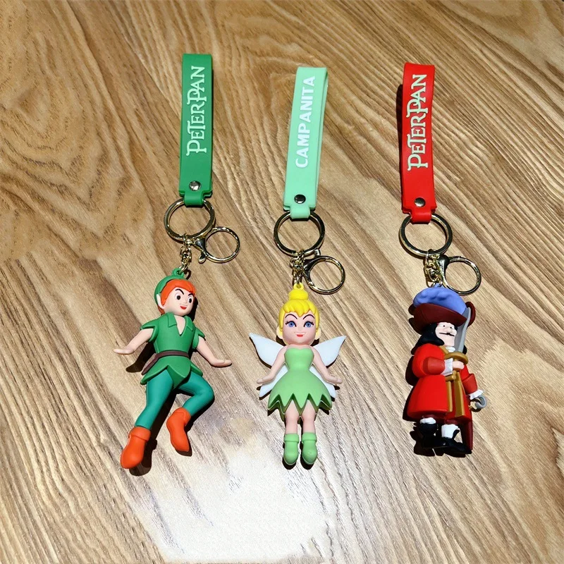 هالوين الكرتون بيتر بان المفاتيح الإبداعية لطيف الجنية محب كول القراصنة هوك مفتاح سلسلة الذكور والإناث قلادة الهدايا #4