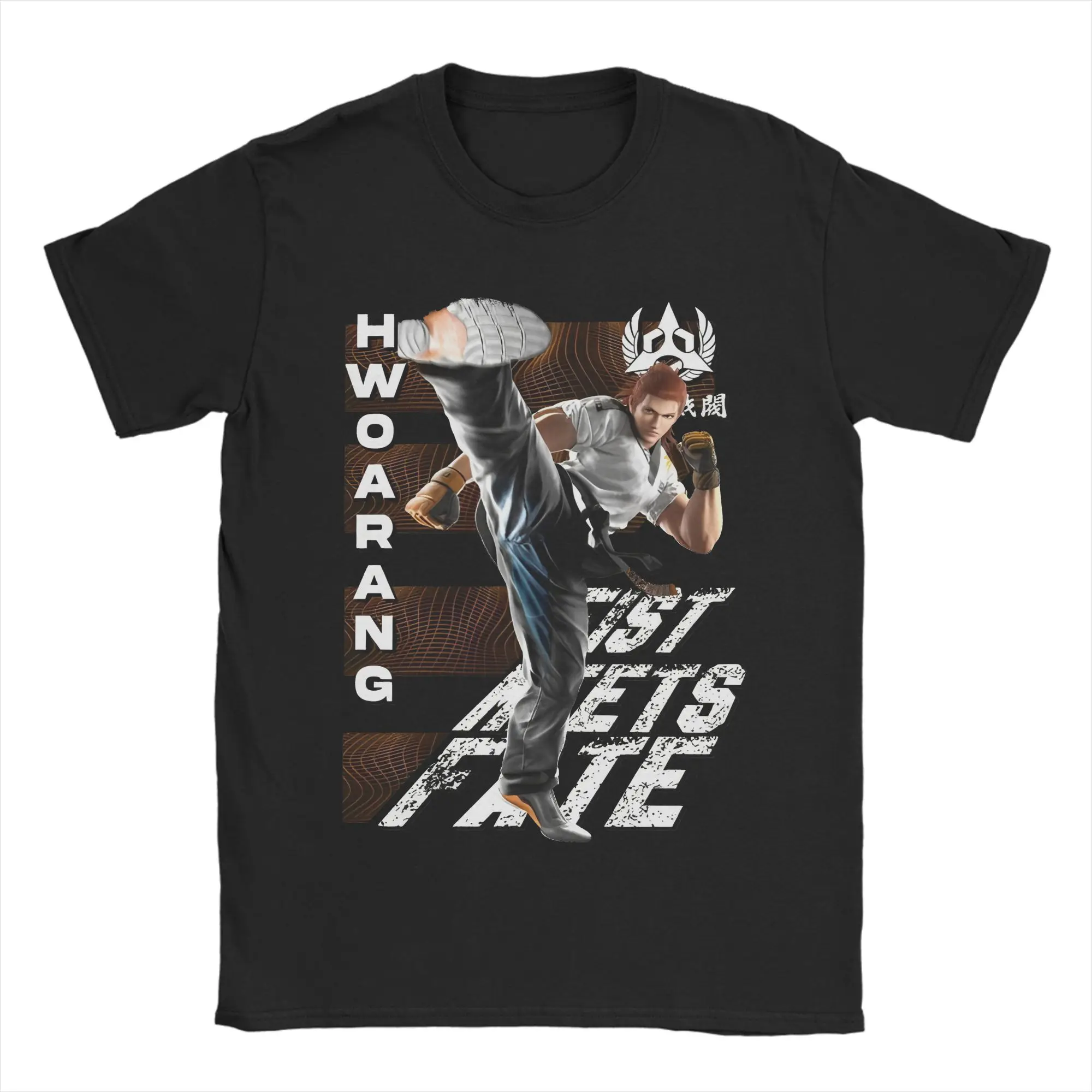 Novelty Tekken 8 Hwoarang Video Game T-Shirt Men Cotton Short Sleeve  Crewneck Summer Tops Shirts