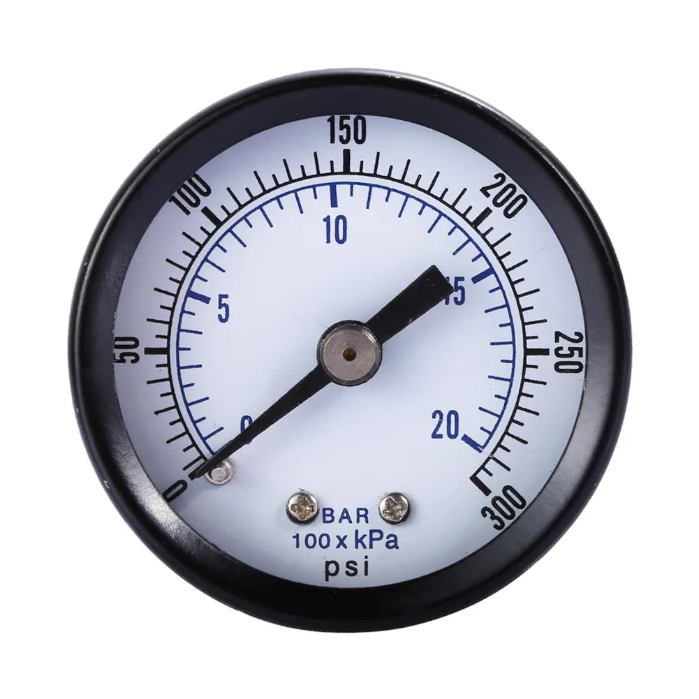 Double Scale Air Compressor Pressure Gauge 0-20Bar / 0-300 PSI Manometer