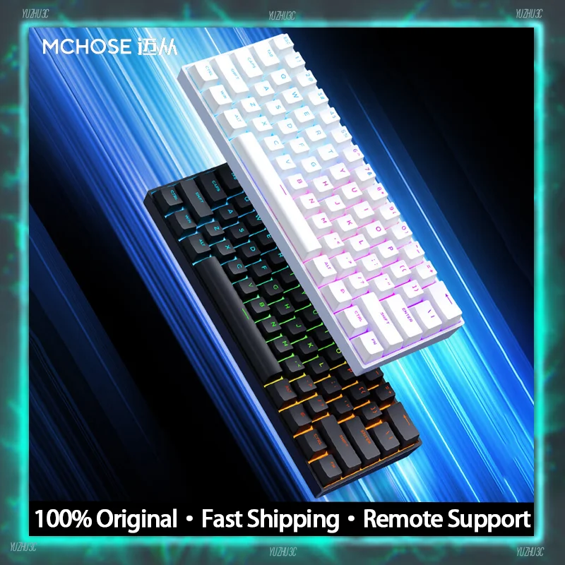 MCHOSE ACE60 Gaming Keyboard Customized TTC Uranus Magnetic Switch Hot Swappable 0.02mm RT 8K Polling Rate SOCD DKS RGB Keyboard