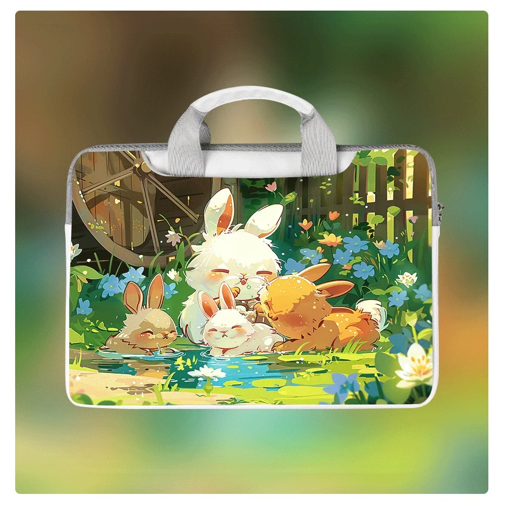 

New Animal Rabbit Computer Bag 12 13 14 15 16 Inch Shockproof Laptop Sleeve Waterproof Storage Bag for Tablet Macbook Pro Air