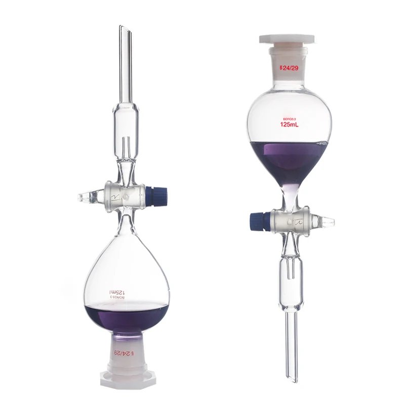 

Spherical drop funnel PE plastic plug Glass piston High borosilicate Laboratory teaching instruments 60/125/150/250/500/1000mL