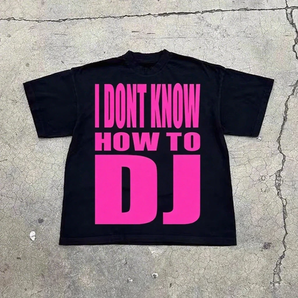 Ich weiß nicht, wie man DJ spielt, lustiges Zitat-Grafik-T-Shirt für Männer und Frauen, Musikliebhaber, lässige Kurzarm-Baumwolloberteile – Detail 5