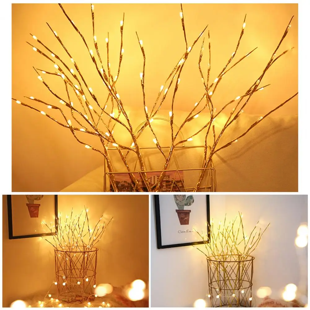 Willow Branch Light Desk Willow Branch Lamp Realistic Willow Branch Lamp Battery Operated Night Light with Artificial Plant