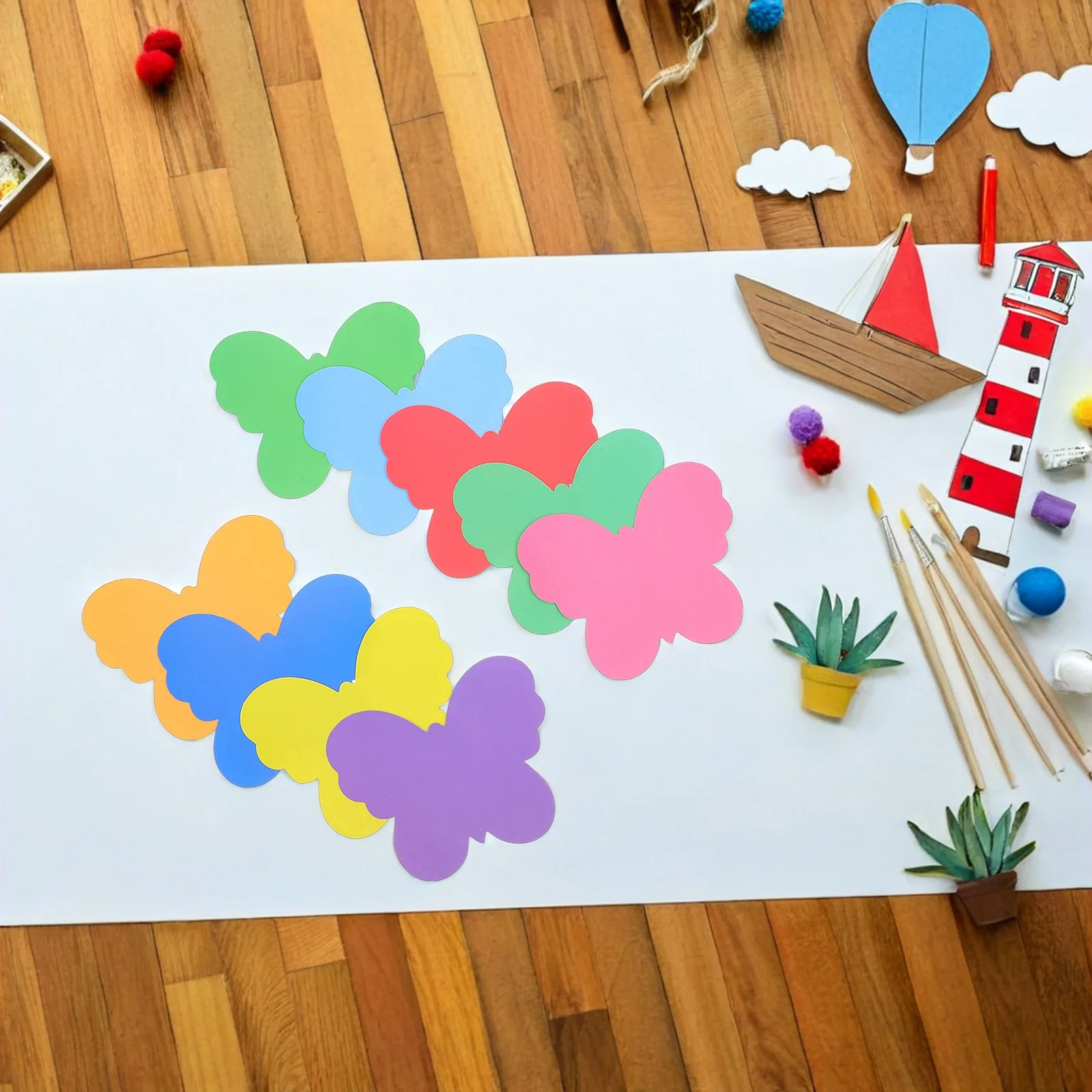 

108pcs Decorative Butterfly Cutouts Colorful Bulletin Board Paper Confetti Note Butterfly Cutouts For Diy Crafts Cards Kids