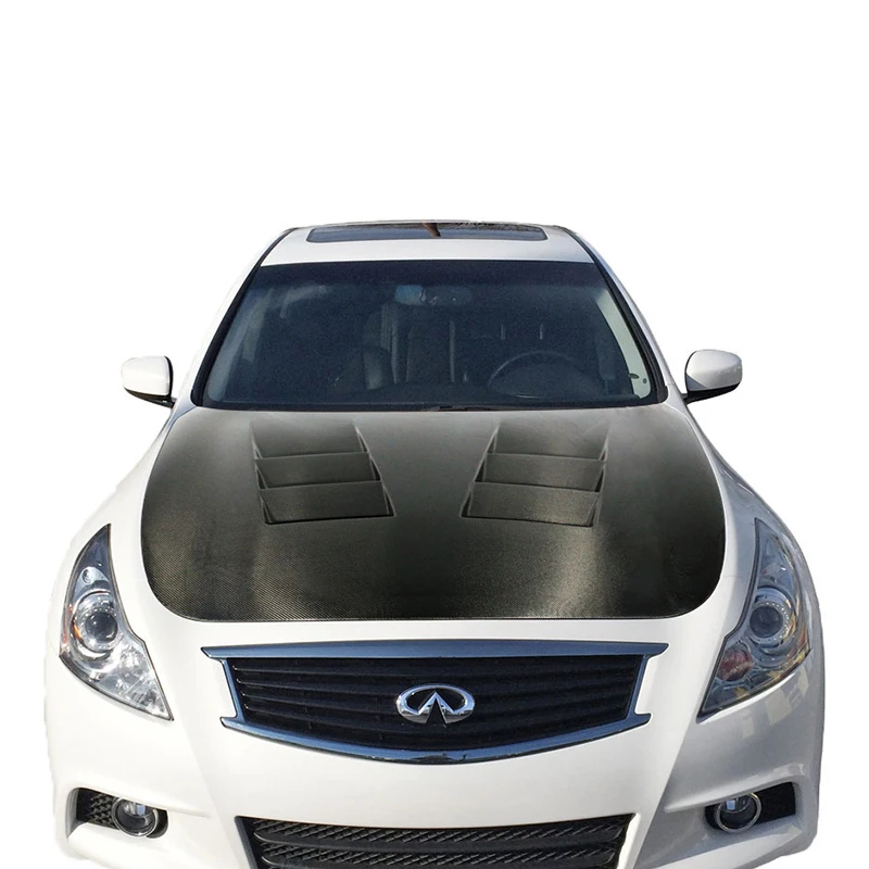 Carbon Fiber Fibre Front Engine Hood Vent Bonnet For Infiniti G25 G35 G37 Q40 2007-2013