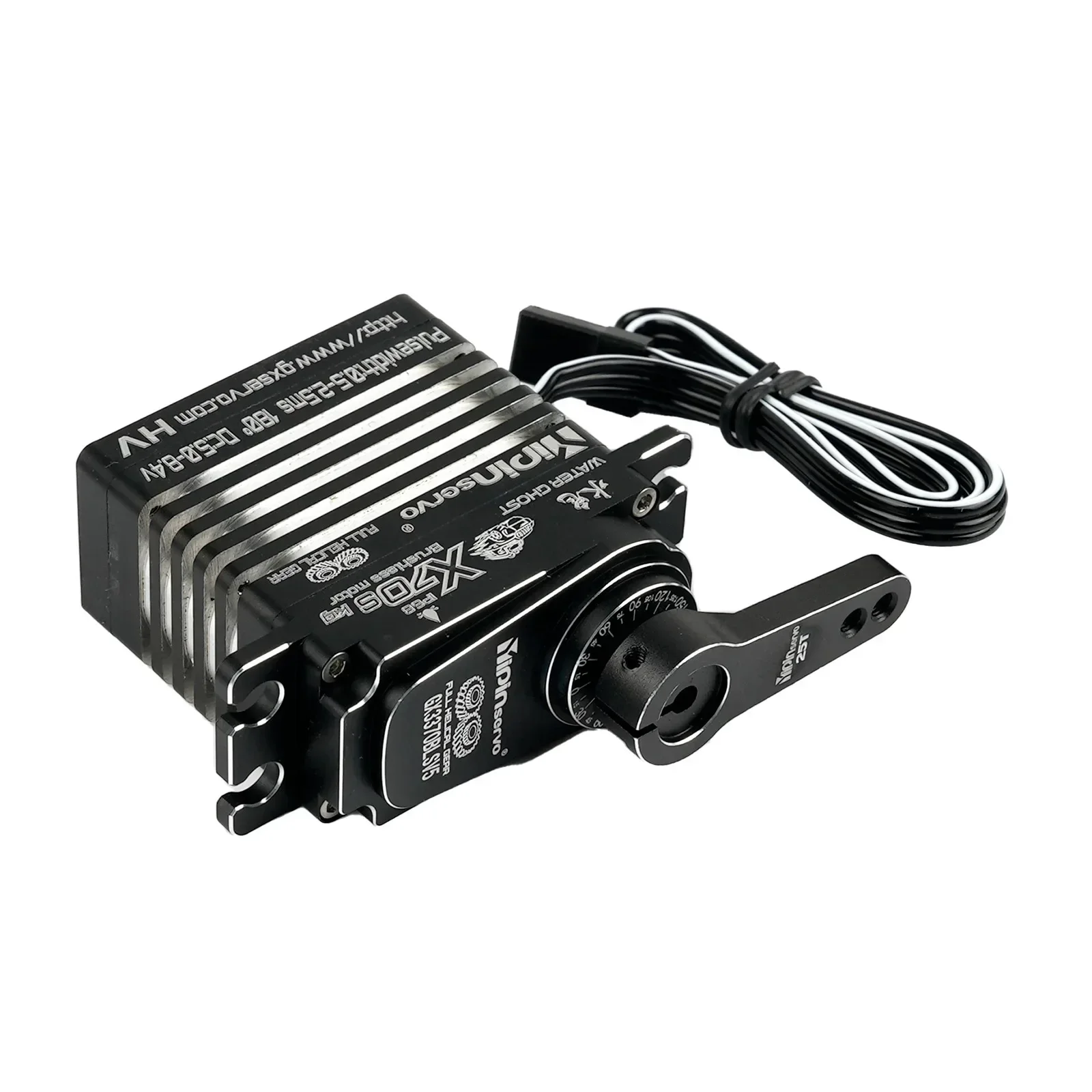 Servo digital rc 70kg, todo em metal, ip67, à prova d'água, 5.0-8.4v, motor sem escova, engrenagem de aço, modelo rc, carros, grau industrial, robô servo