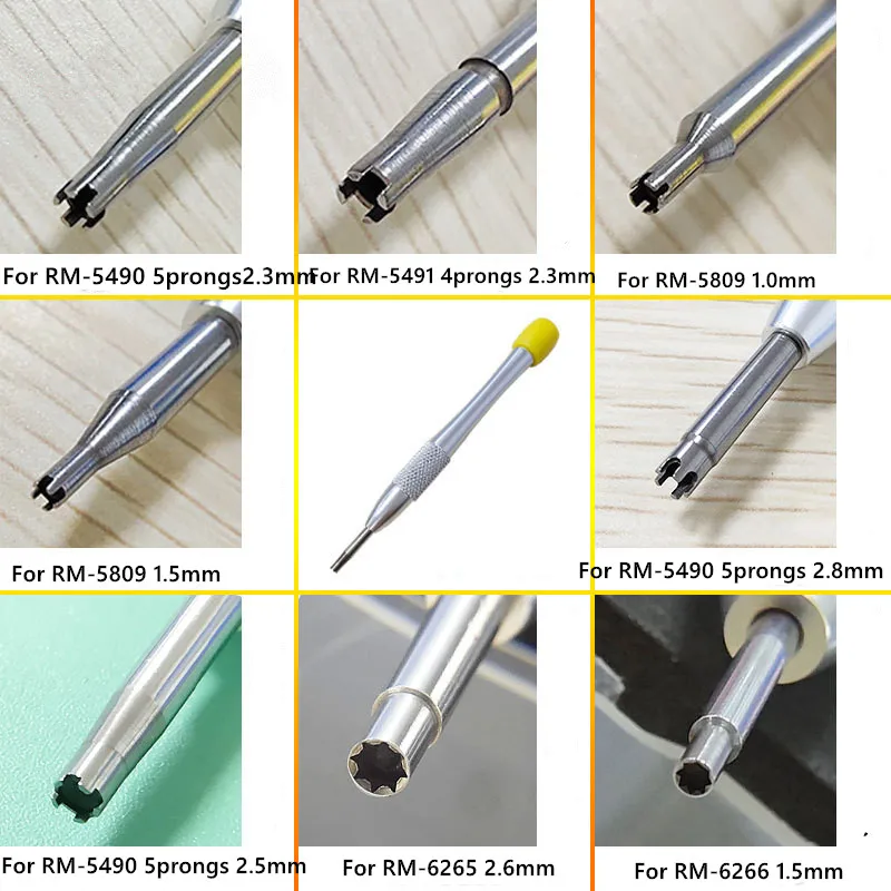 Screwdriver For RM6266 5490 6265 5491 5809 Watch Screws Change Strap Band bezel Case Movement various Repair Tools