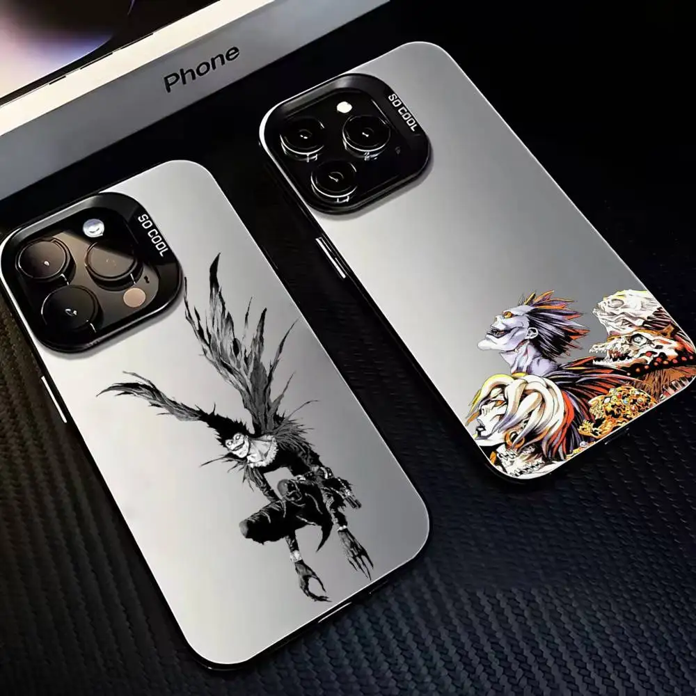 

Anime D-Death N-Note Phone Case For iPhone17,16,15,14,13,12,11 Plus,Pro Max Black Matte Shockproof Cover