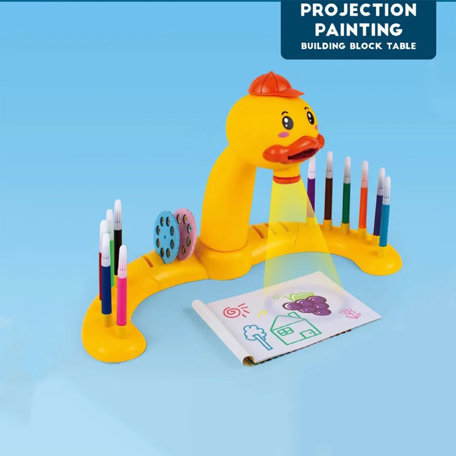 Children's projection study table science and education toys with light music giraffe drawing board early education drawing