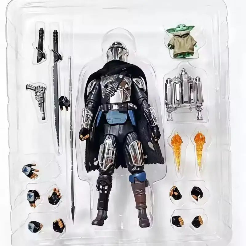 En stock Ko Mafex 256 Plating Edition Mandalorian Glogu Figurine d'action de 6 pouces Modèle GK en PVC Poupée Jouet Décoration Jouets de collection Cadeaux