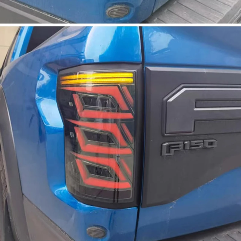 

2 шт. водонепроницаемый указатель поворота светодиодный задний фонарь в сборе для Ford Raptor F150 2015-2020 тормозной задний ход противотуманный задний фонарь задний фонарь