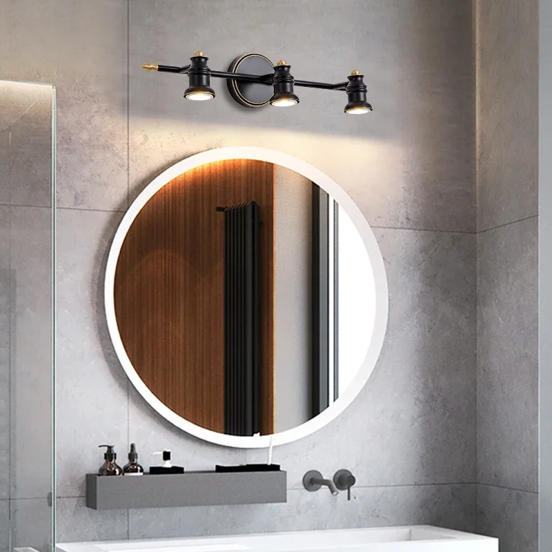 A9L جميع النحاس الأمريكية المصباح الحمام led مرآة ضوء مقاوم للماء خزانة بمرآة الحمام الحمام الشمال الغرور الجدار