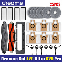 Dreame Bot L20 Ultra /L30 Ultra Accessories Main Side Brush Hepa Filter Mop Dust Bag Robot Vacuum Cleaner Replacement Parts