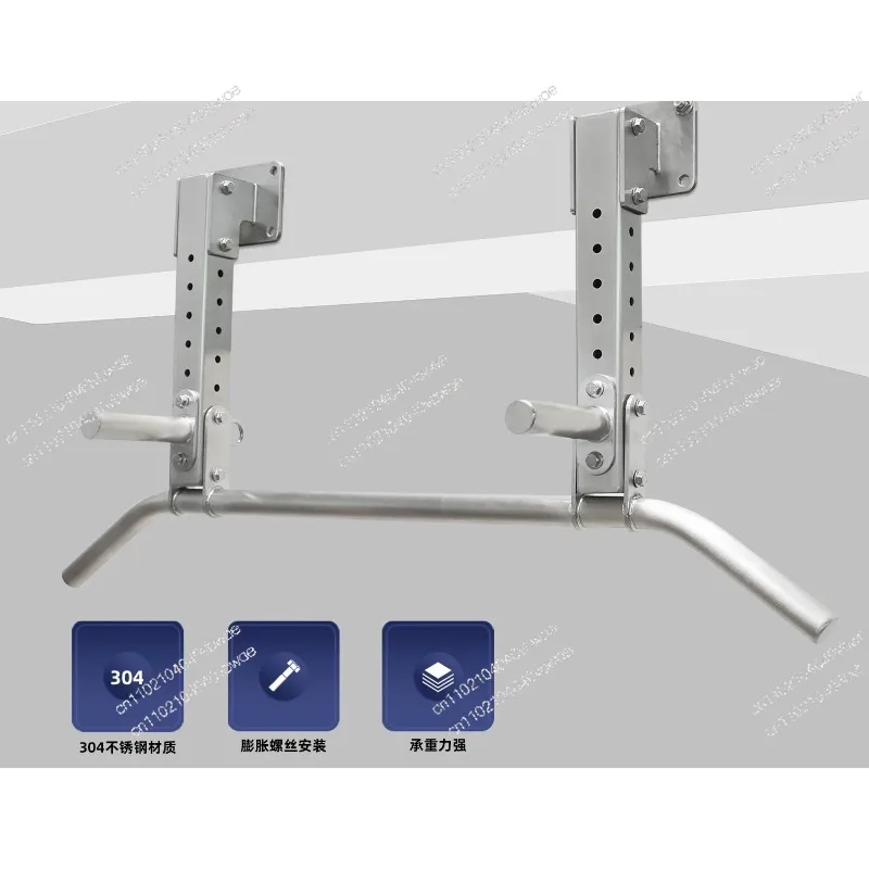 Stainless Steel Pull-up Ring Horizontal Bar Household Indoor Beam Wall Punching Swing Fitness Equipment