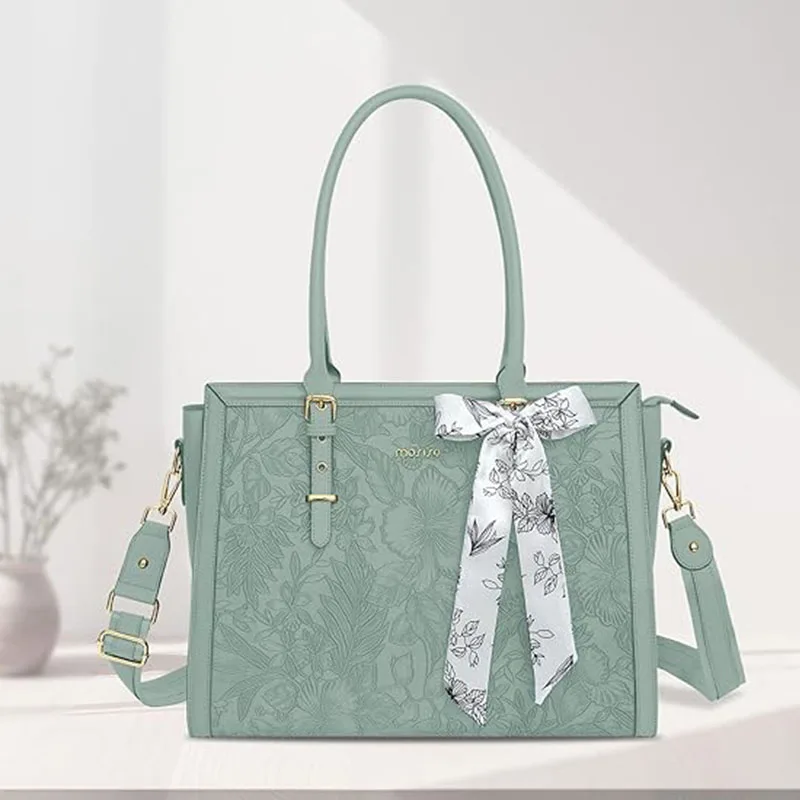 กระเป๋าถือหนัง PU สำหรับ MacBook Air Pro 15 15.6 16 17 17.3 นิ้ว M1 M2 M4 M2 Dell Mac Lenovo โน้ตบุ๊ก กระเป๋าสะพายไหล่สำหรับผู้หญิง