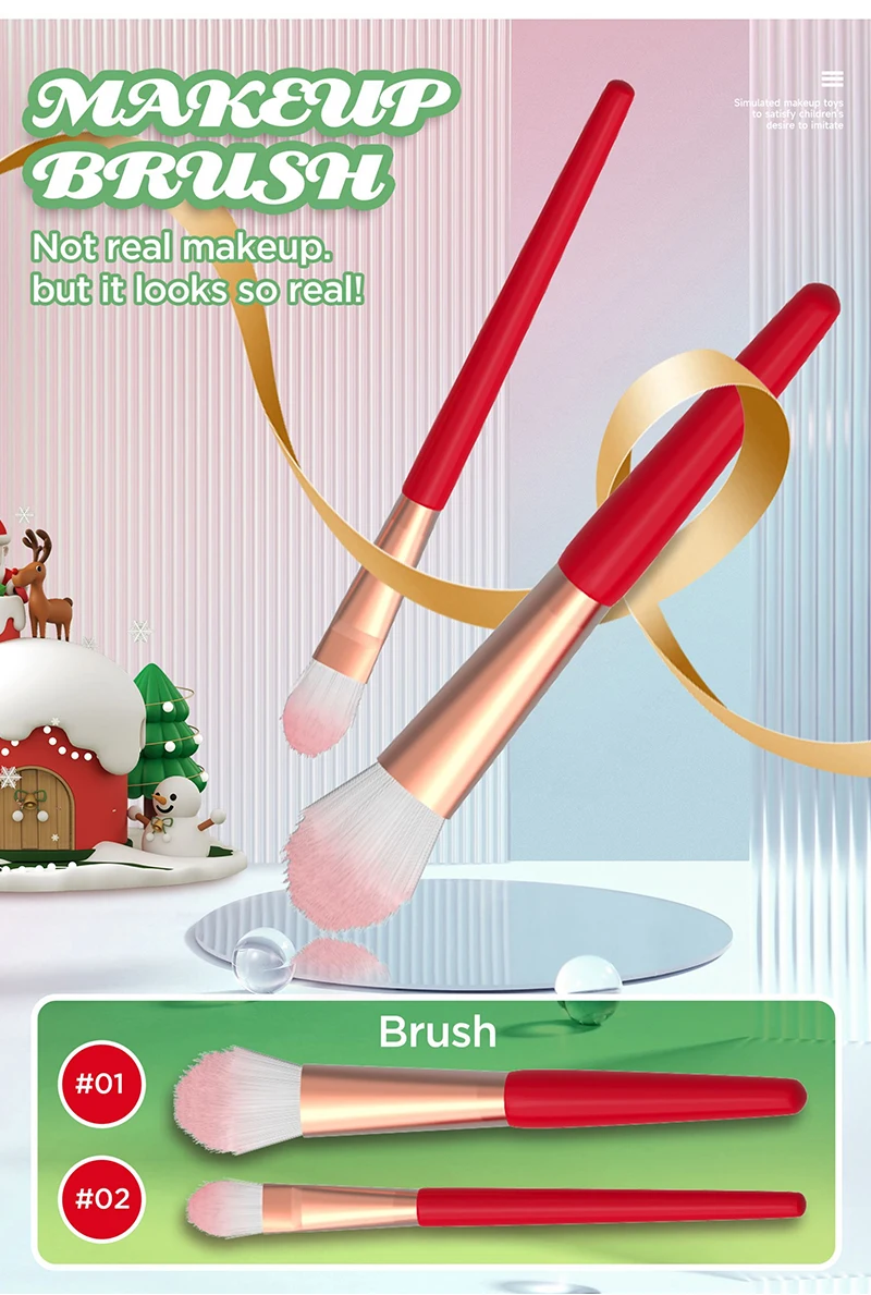 مجموعة مستحضرات التجميل لمحاكاة عيد الميلاد للأطفال، ألعاب مكياج تظاهرية للفتيات، محاكاة منزلية، ألعاب تعليمية للفتيات، لعبة ممتعة #6