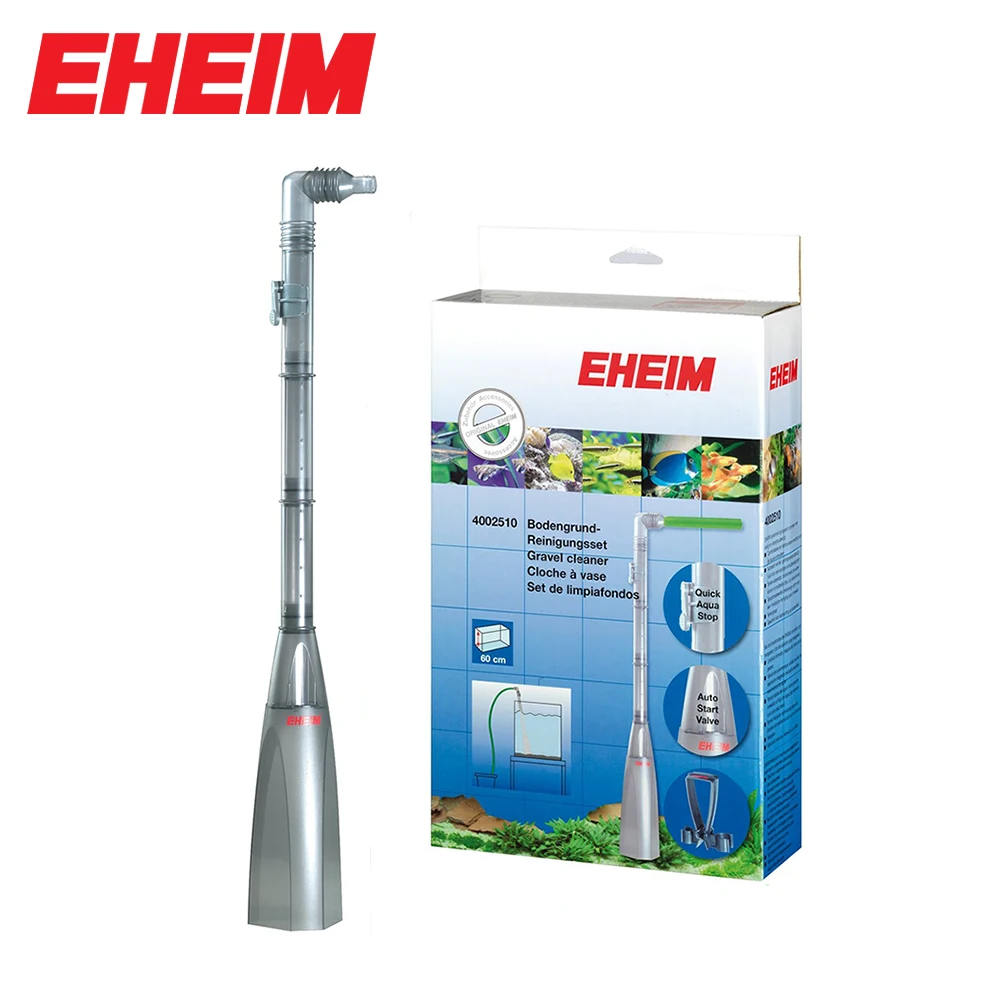 EHEIM Conjunto de limpeza de cascalho para aquários, tanques de peixes, mudanças de água parcial, substrato de fundo de chão, limpeza com mangueira