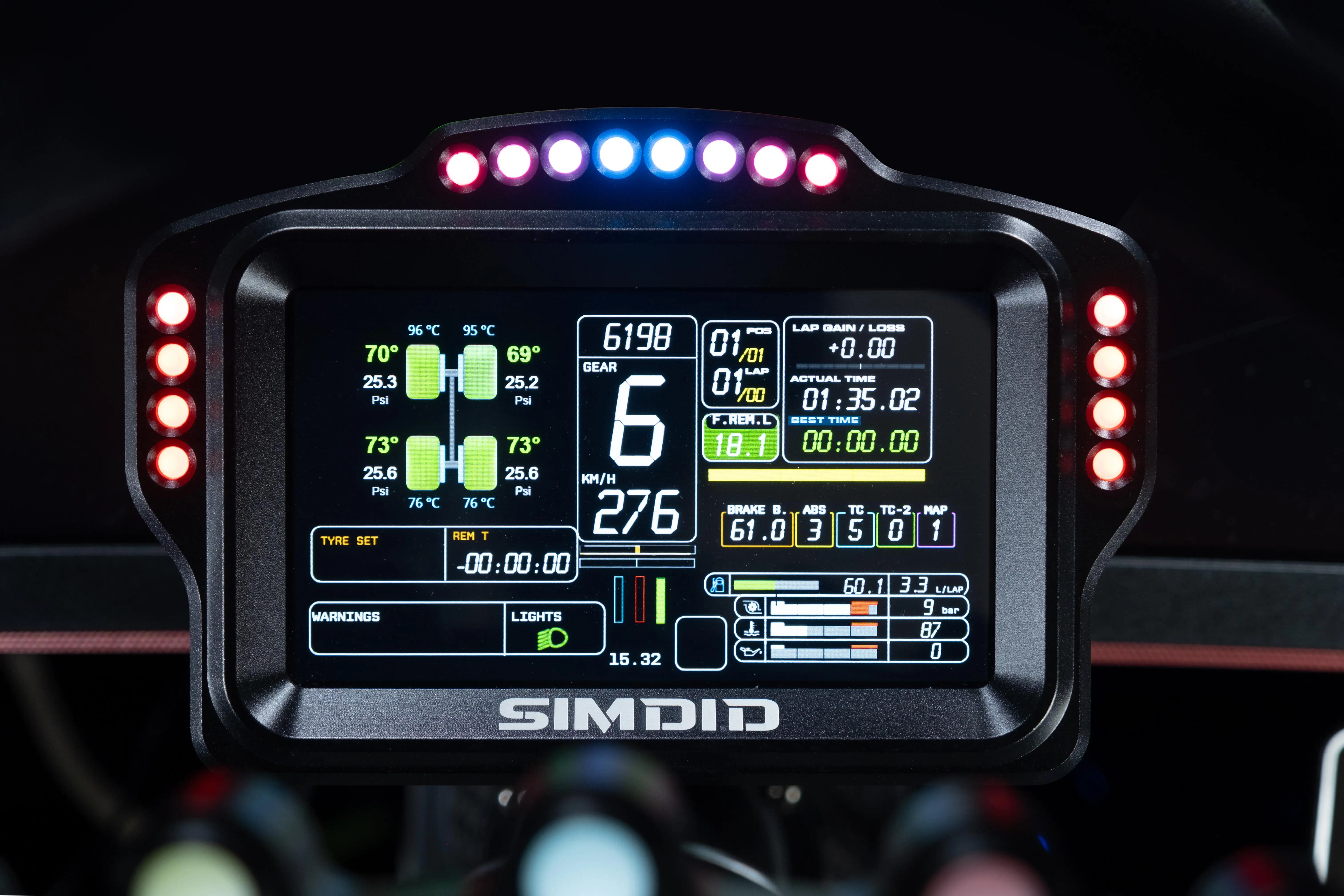 SIMDID DV480 SimRacing Dashboard DDU -SIMAGIC MOZA FANATEC SIMCUBE can be installed