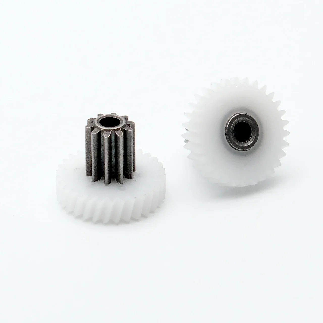 10T 30T 2.5mm POM Double Gear Plastic DIY Model Motor Right-Handed Helical Gear