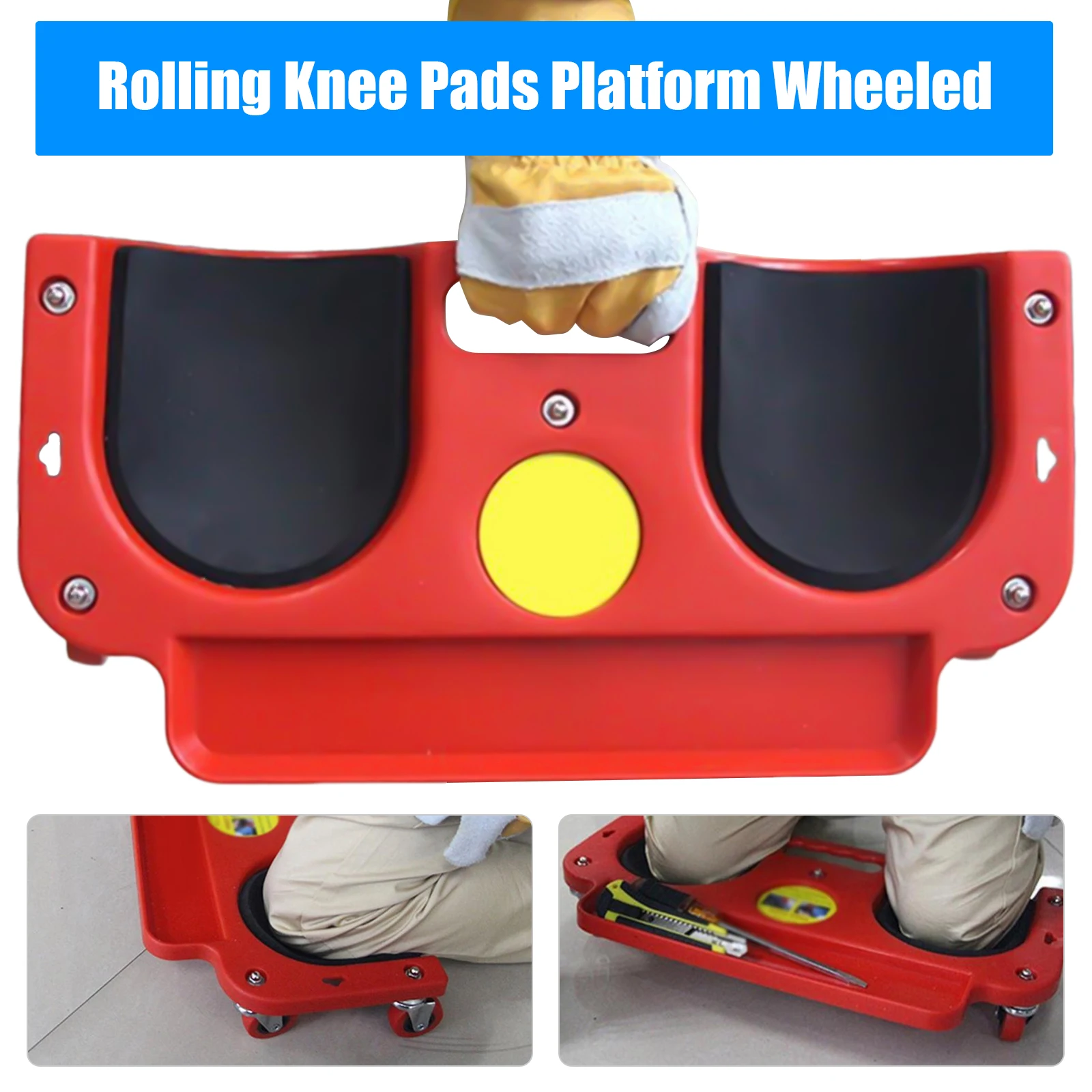 Knee Pad Rolling With Wheels Padded Knee Creeper Used for Work Floor Construction Protection Job Site Tool