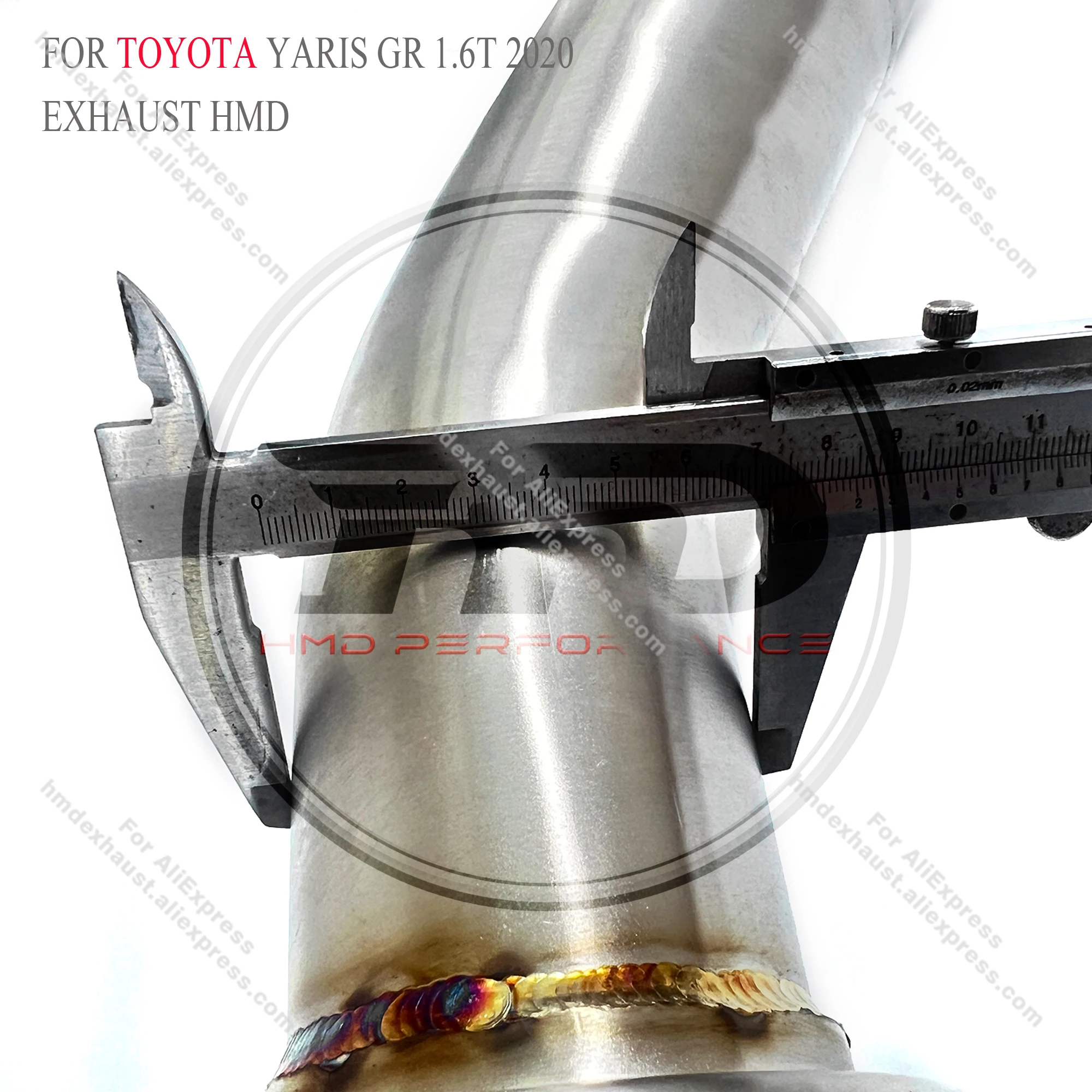 HMD Stainless Steel Exhaust System Performance Catback For Toyota Yaris GR 1.6T with valve