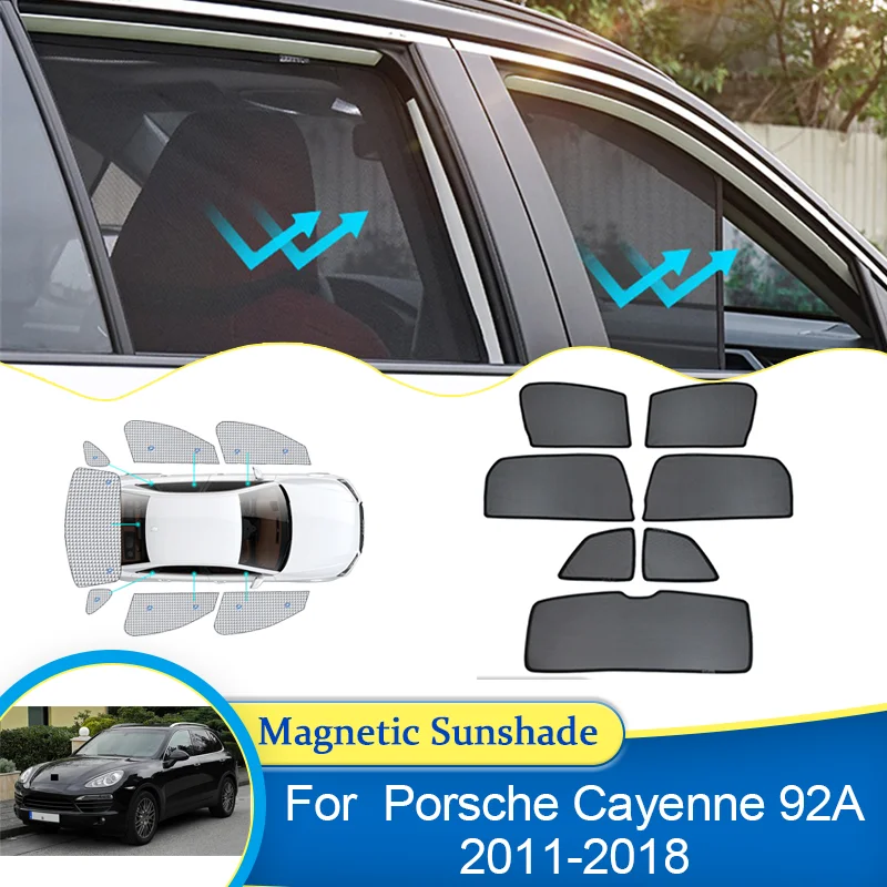 

For Porsche Cayenne 92A E2 2011 2012 2013 2014 2015 2016 2017 2018 Magnetic Sunshade Light blocking Curtains Privacy Accessories