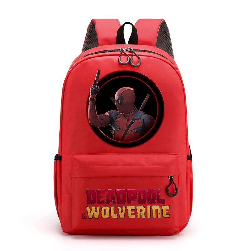 Deadpool & Wolverine Backpacks Marvels Kids Anime Expression School Bags Boys Girls Outdoor Sport Travel Knapsack Children Gift