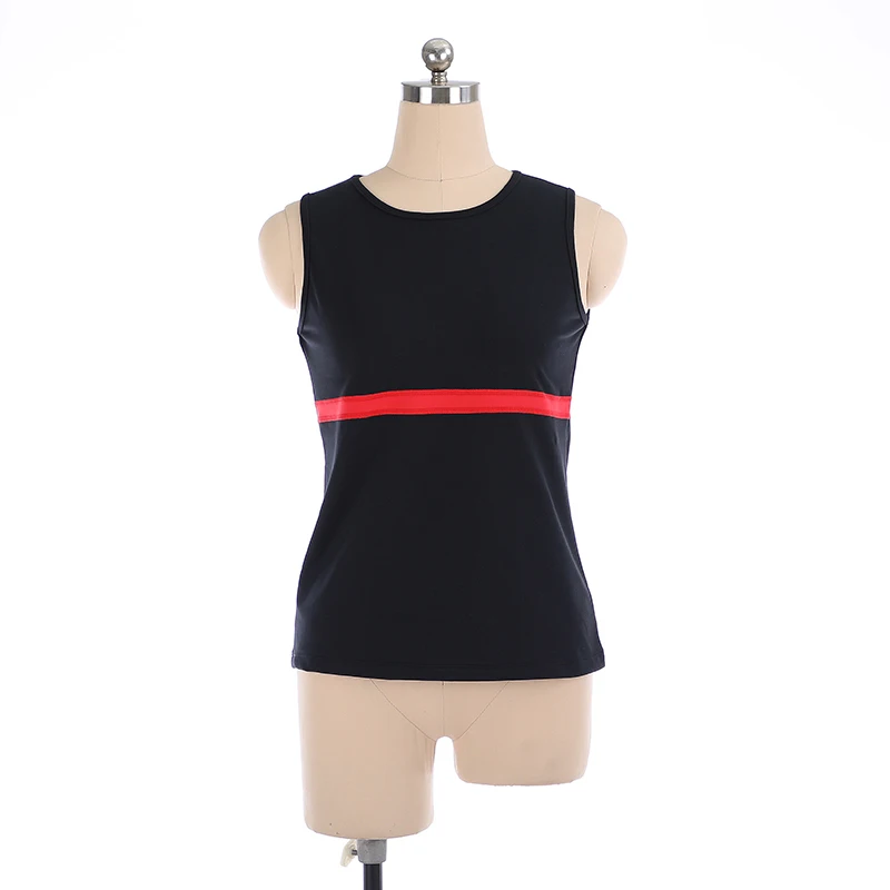 

Жилет для фигурного катания на заказ, облегающий топ без рукавов для девочек и женщин, для тренировок по катанию на коньках