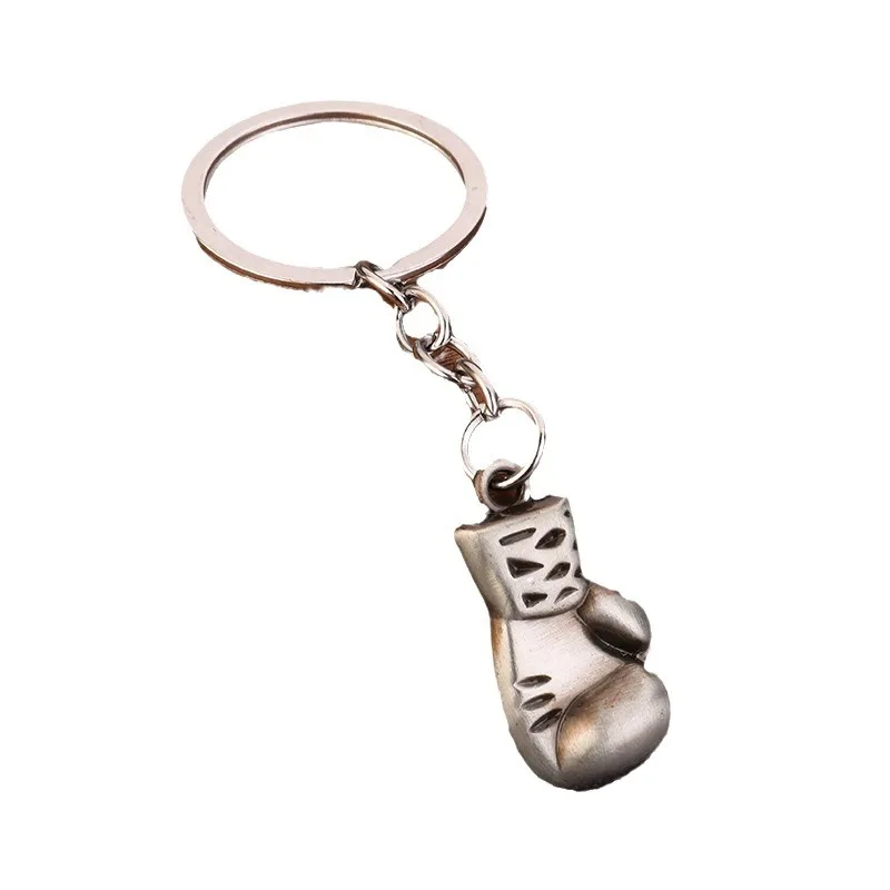 Fashion Men Boxing Gloves Pendant Keychain 3D Metal Boxer Movement Fighting Jewelry Men\'s Car Keyring Club Match Gift Souvenir