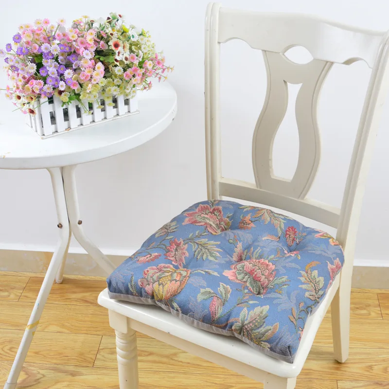 European-American Jacquard Dining Chair Cushion Thickened Fart Cushion Round futon Universal Wooden Chair Cushion Wholesale