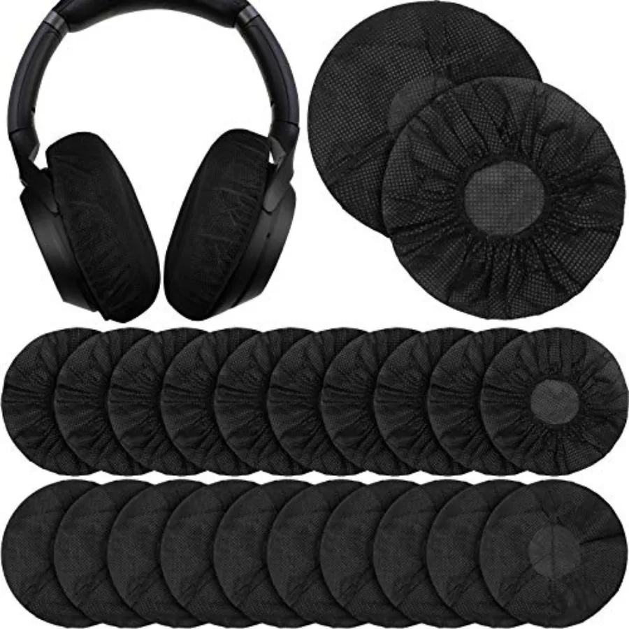 100 Pieces Headphone Ear Covers Disposable Earphone Sanitary Non-Woven Stretch Earpad Covers Fit for Most on Ear Headphones 11