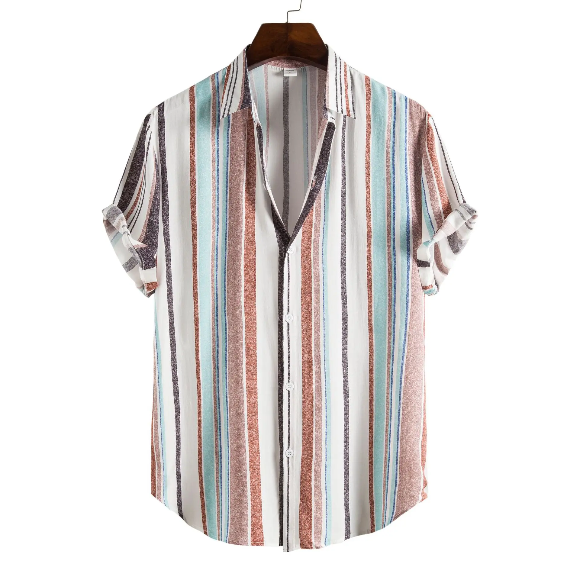 

Loose ort Sve Printed irt Men Casual Comfortable Breathable Cotton T-irt Ci Walk Summer Faion Upperwear