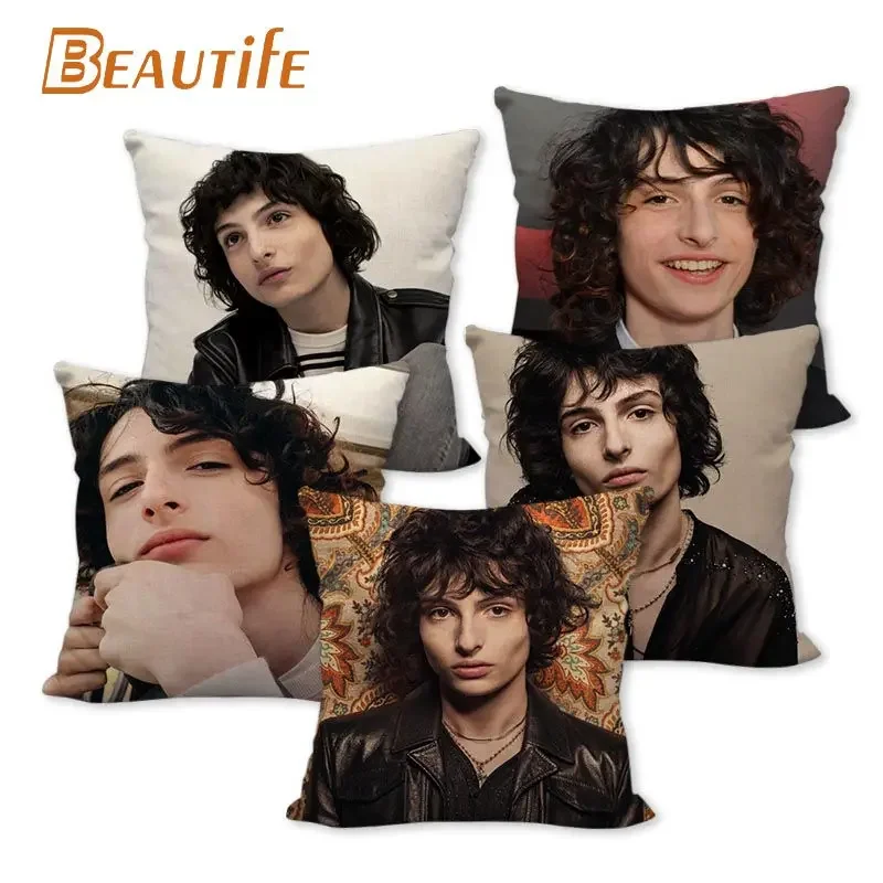 Custom Finn Wolfhard Pillowcase  Wedding Decorative Cotton Linen Pillow Case For Home Pillow Cover 45X45cm One Side