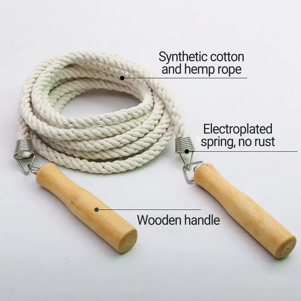 3/5/7/10m Thick Rope Electroplated Spring Group Skipping Rope Anti-slip Wooden Handles School Collective Long Jump Rope Sports E