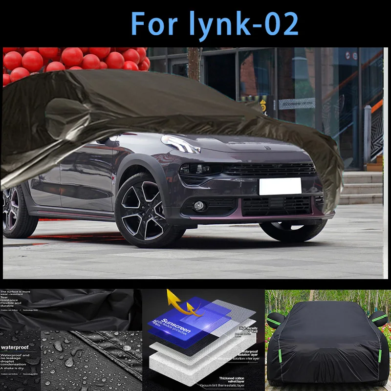 

For lynk-02 Outdoor Protection Full Car Covers Snow Cover Sunshade Waterproof Dustproof Exterior Car accessories