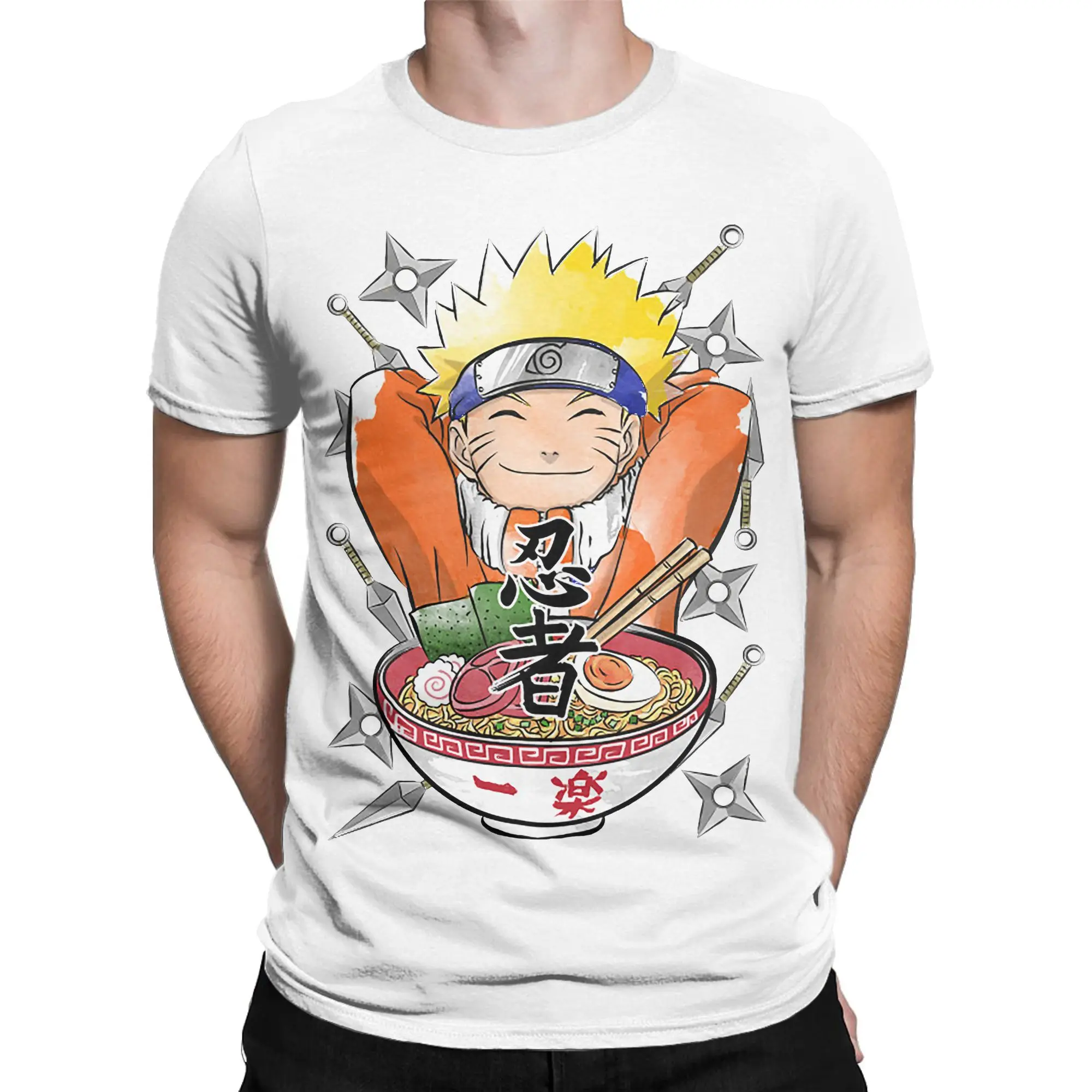 Narutos Ninja Ramen T-Shirts for Men Women  Funny Cotton Tee Shirt O Neck Short Sleeve T Shirts Birthday Gift Tops