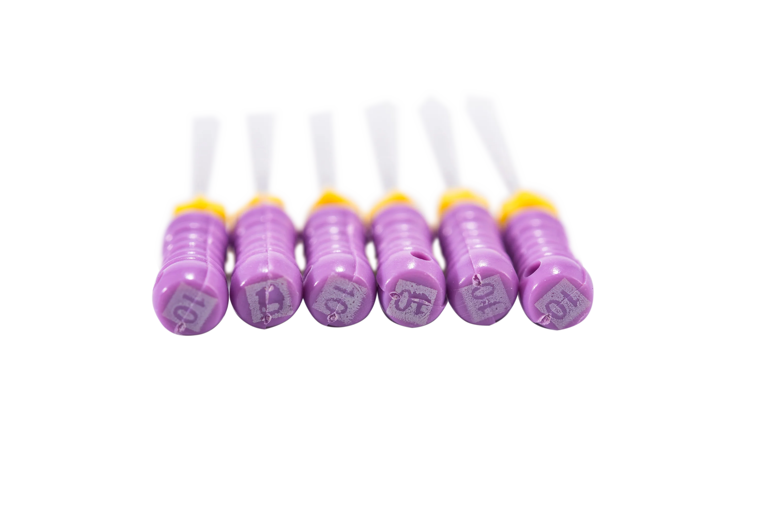 EASYINSMILE 10Pcs Dental K Files 25MM Stainless Steel Endodontic Root Canal Hand Use K-FILE #6-#80