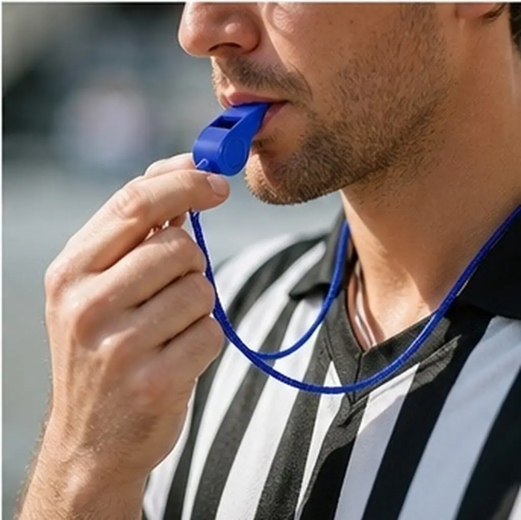 36Pcs Referee Whistle Plastic Polyester High Decibel Emergency Whistle for Hiking Camping Mountaineering Lifeguard