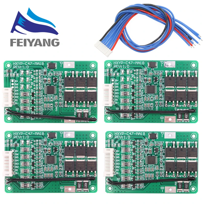 4S/5S/6S/7S BMS 16.8V 21V 20A 18650 Li-ion Lmo Ternary Lithium Battery Charger Protection Board Balance And Temperature Protect