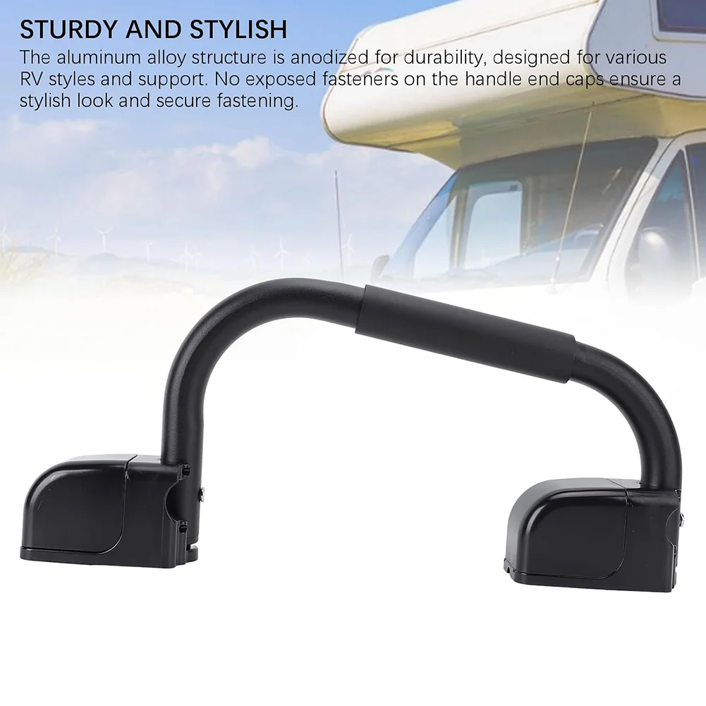 Vehicle Exit Support Folding Handle Anodized Aluminum Folding Handle Entry Door Grab Bar Stylish Aesthetic Design
