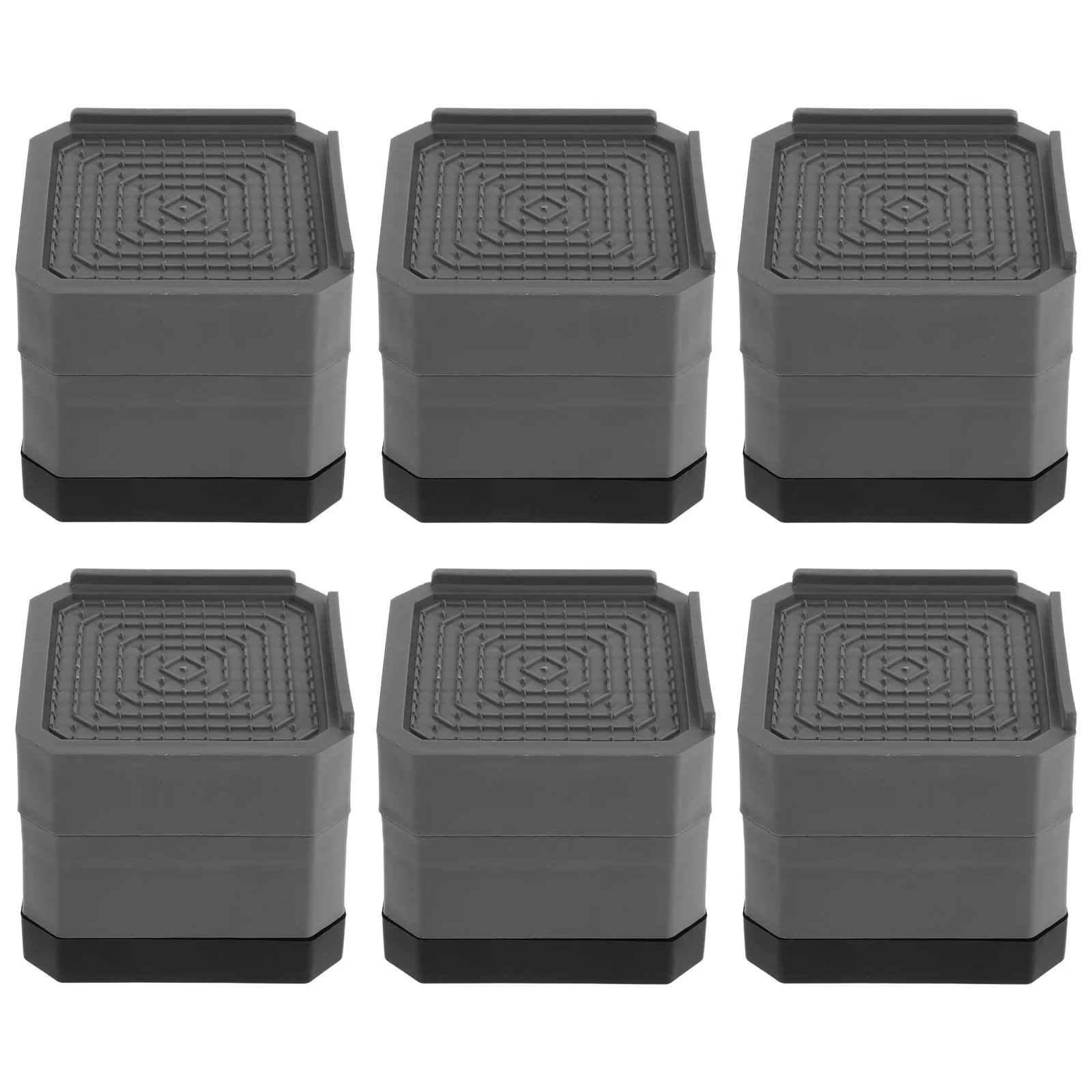 

6Pcs Anti-Slip Noise Reduction Pads Square Furniture Leg Risers Height Enhancement for Table Chair Coffee Table Refrigerator