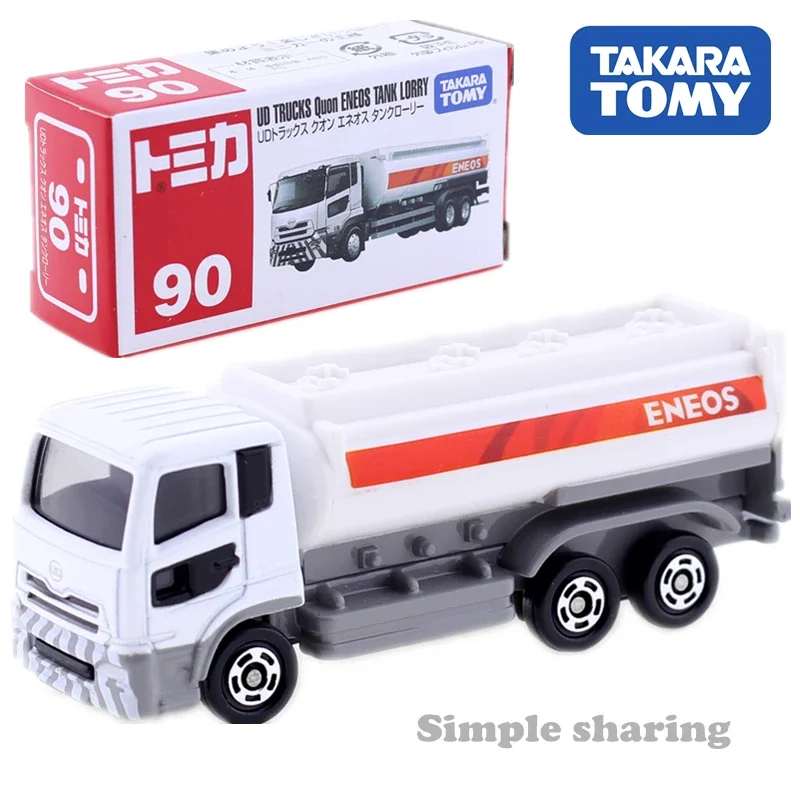 Takara Tomy Tomica No.90 UD Trucks Eneos Tank truck Car Model Kit Diecast Miniature Baby Toys Collectibles Funny Pop Kids