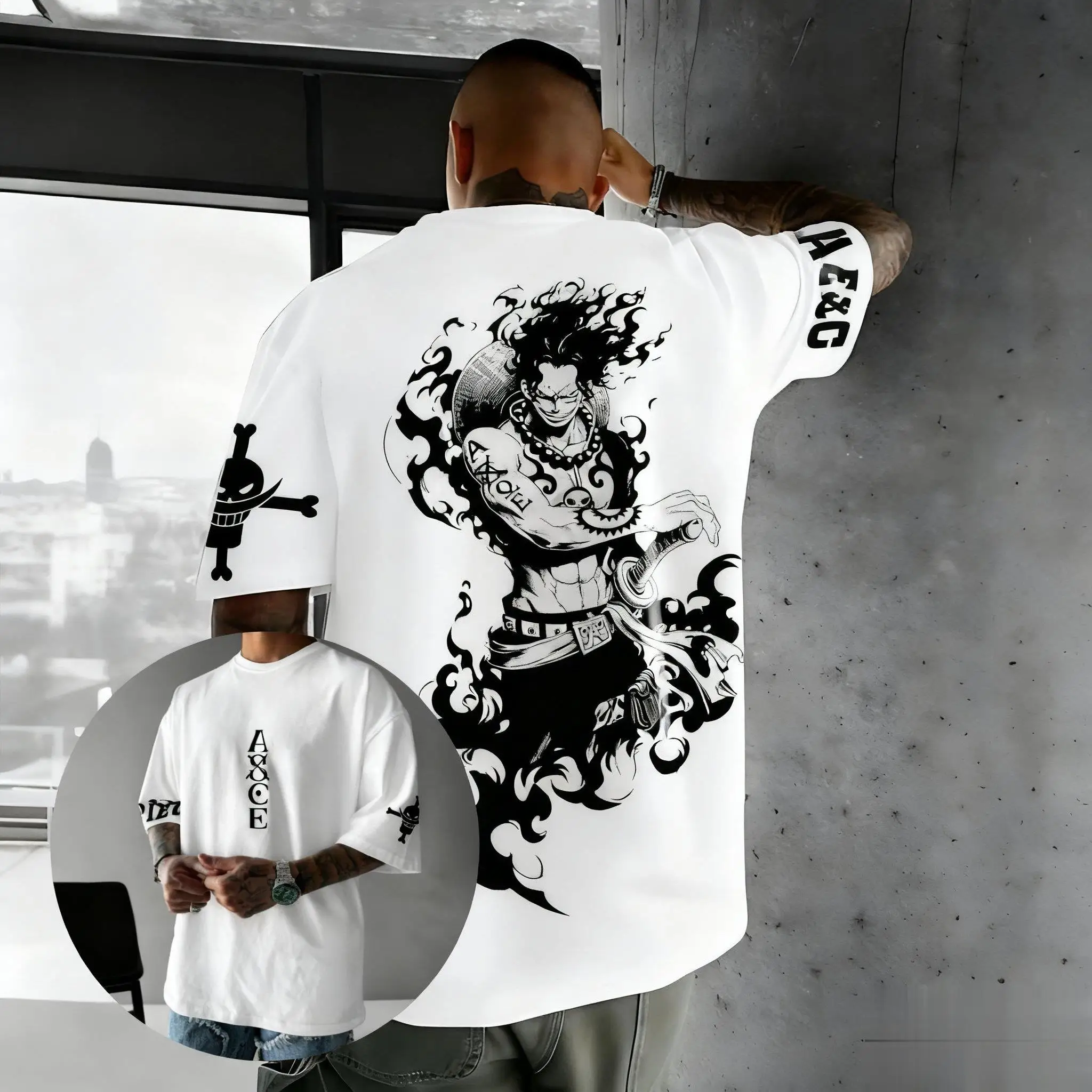 Japanese Streetwear Anime Graphic T Shirt Men One Piece Luffy Women Cotton Short Sleeve Tee Oversized Casual Summer New Y2k Tops